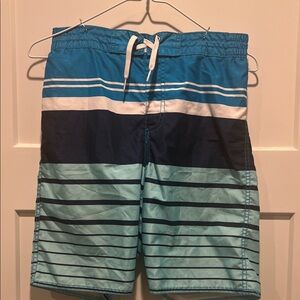 Old Navy Striped Blue Swim Shorts.  Size XL